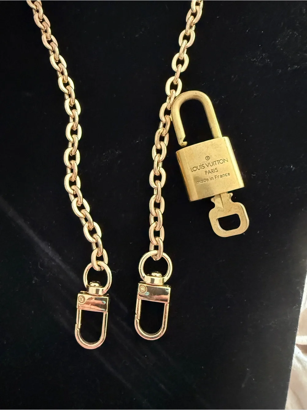 Louis Vuitton Gold Padlock Pendant Necklace